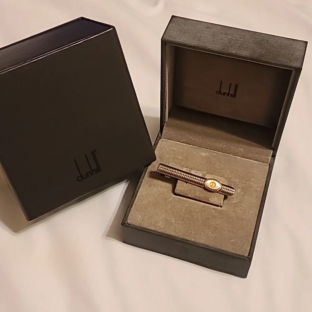 Vintage Alfred Dunhill necktie bar clip